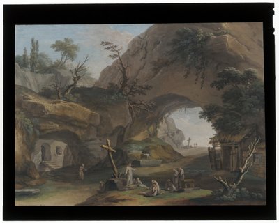 Fjelllandskap med munker av Marco Ricci