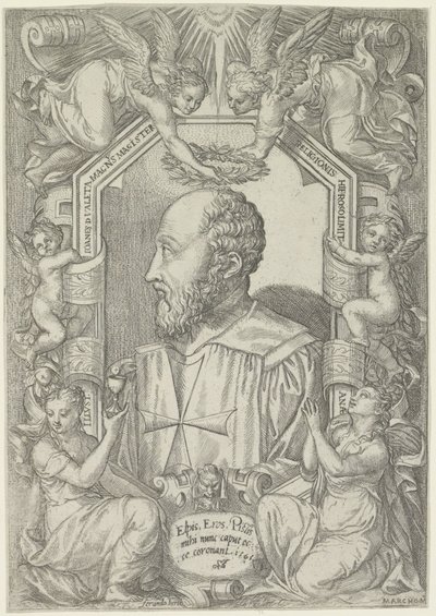 Portrett av Jean Parisot de La Valette, stormester av Maltas orden av Marco dell