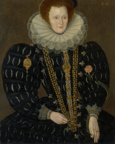 En kvinne kalt Lady Elizabeth Knightley av Marcus Gheeraerts the Younger