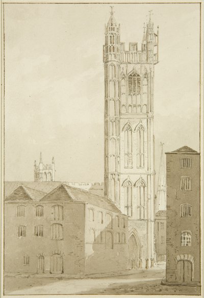 Stefanskirken (blyant og akvarell på papir) av Marcus H. Homes