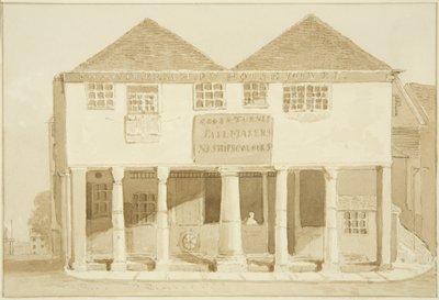 The Old Corn Market on the Quay (blyant og akvarell på papir) av Marcus H. Homes