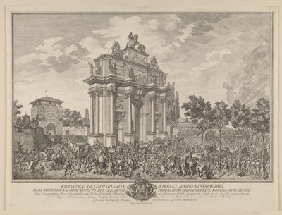 Frantz Stephans æresport, ved inngangen til Firenze 1739 av Marcus Tuscher