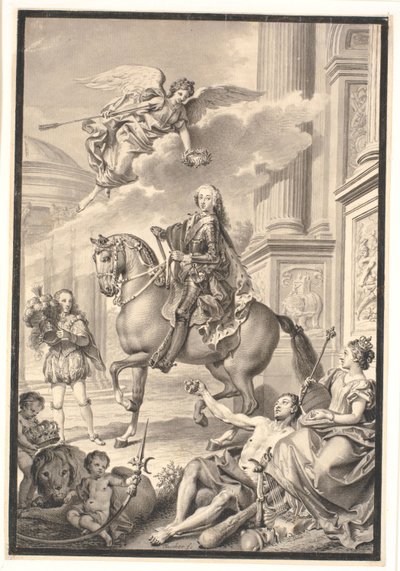 Frederik V hedres av Danmark og Norge av Marcus Tuscher