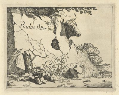 Biffhode bak stein Storfe og griser (serietittel) av Marcus de Bye