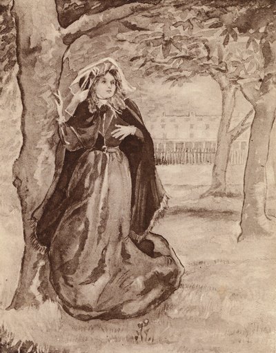 Elizabeth Barrett Browning , engelsk poet (lito) av Margaret Baillie Saunders