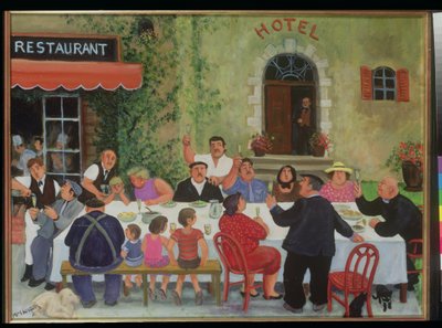 Feiring (olje på lerret) av Margaret Loxton