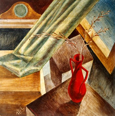 Interiør, ca. 1938 (tempera på lin ombord) av Margaret M. Warrington