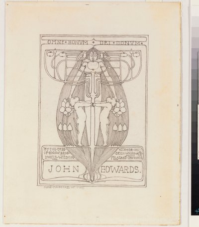Design for en bokplate av Margaret MacDonald Mackintosh