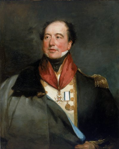 Portrett av kaptein Sir Christopher Cole (1770–1836), ca. 1820–24 (olje på lerret) av Margaret Sarah (1793-1872) Carpenter