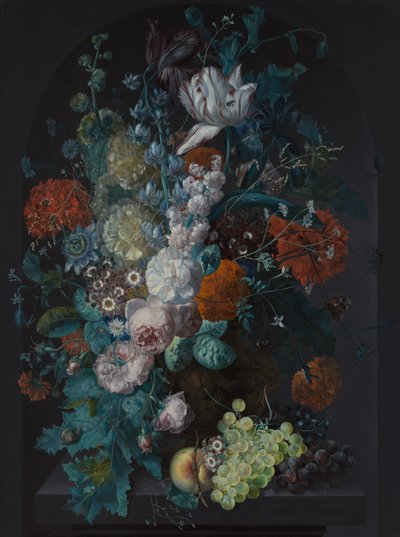 En vase med blomster, 1716. av Margareta Haverman