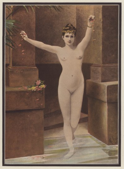 I badekaret (farge litho) av Marguerite Arosa