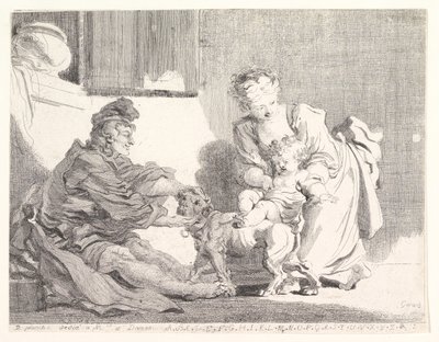 The Child and the Bulldog, 1778. av Marguerite Gerard