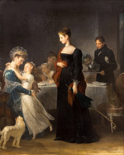 Besøket, 1810 (olje på lerret) av Marguerite Gerard