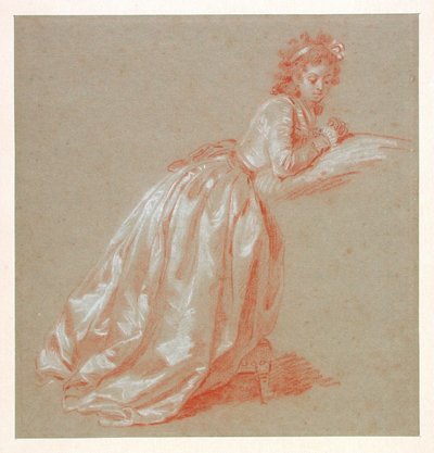 Ung kvinne kneler av Marguerite Gerard