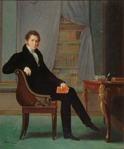 Portrett av Jacques-François Ancelot 1794-1854, 1819. av Marguerite Louise Virginie Ancelot