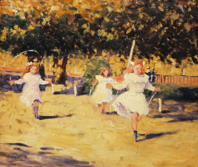Jenter hopper tau av Marguerite Rousseau