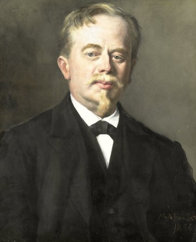 Portrett av Augustus Allebé (1838-1927) av Maria Alexandrina Reuss (prinses van Saxen Weimar Eisenbach)