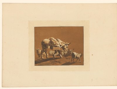 Landskap med storfe av Maria Catharina Prestel