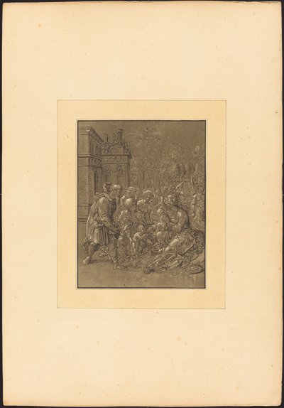 Besøk av Saint Elizabeth til den hellige familie av Maria Catharina Prestel after Hans Brosamer