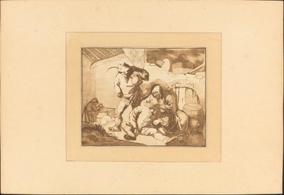 Bondescene av Maria Catharina Prestel after Isack van Ostade