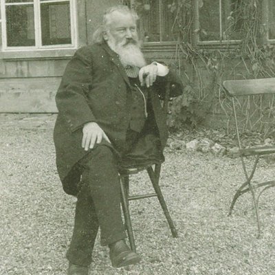 Portrett av komponisten Johannes Brahms 1833-1897, 1894 av Maria Fellinger