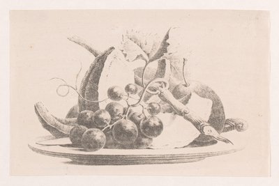 Frukt på en tallerken av Maria Geertruida de Goeje Barbiers (attributed to)