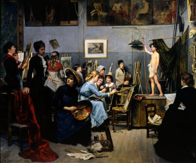 'Atelieret av Academie Julian', 1881. av Maria Konstantinowka Bashkirtseff
