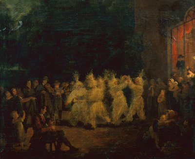 The Harvest Dance på Rosanna Co Wicklow (olje) av Maria Spilsbury