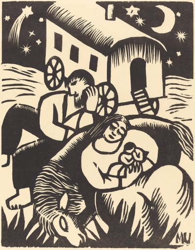 Hvilende sigøynere, 1918. av Maria Uhden