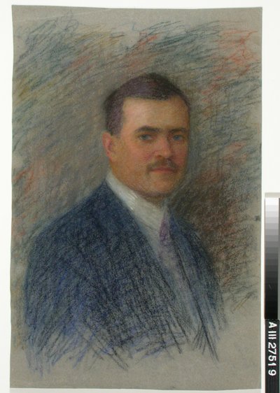 Portrett av en mann, studie av Maria Wiik