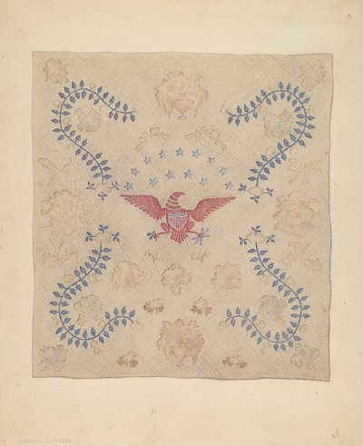 Eagle and Stars sengeteppe av Marian Curtis Foster