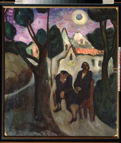 Solformørkelsen - Maleri av Marianne Von Werefkin (1860-1938), olje på lerret, cirka 1910, russisk kunst, 1900-tallet, ekspresjonisme - Privat samling av Marianne von Werefkin
