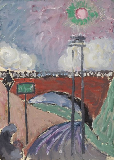 Bro nær Lausanne (Pont de Gergovie) av Marianne von Werefkin