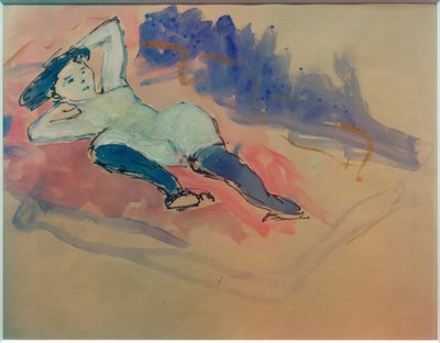 Helene med blå strømper av Marianne von Werefkin