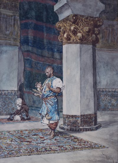 En kjøpmann ber i en moske av Mariano Fortuny y Marsal