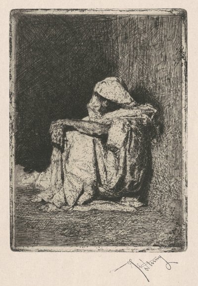 Arabe assis (sittende arabisk) av Marià Fortuny