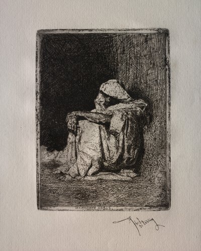Sittende marokkansk. av Mariano Fortuny y Carbó