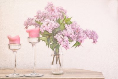 Lilla og rosa stearinlys av Marie-anne Stas