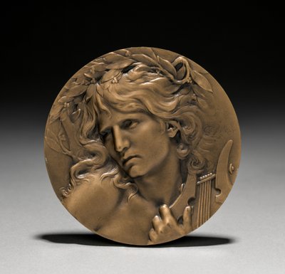 Medalje overrakt til Loïe Fuller av den franske regjeringen: Orpheus ved inngangen til underverdenen (forsiden) av Marie Alexandre Lucien Coudray