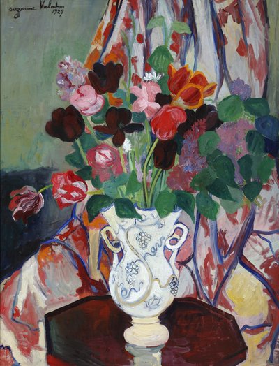 Vase med tulipaner, 1927 av Marie Clementine (Suzanne) Valadon