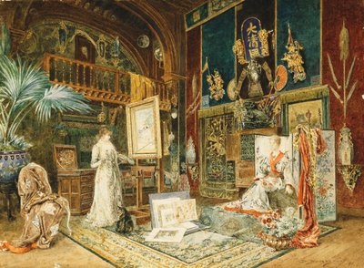 Studioet til Sarah Bernhard, 1885 av Marie Desire Bourgoin