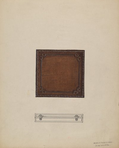Medaljekoffert i lær, 1936. av Marie Famularo