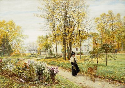 Promenade på en høstdag, av Marie Francois Firmin Girard