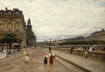 Tidlig morgen langs Seinen, av Marie Francois Firmin Girard