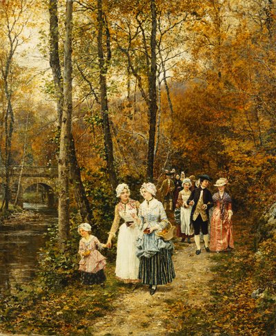Ettermiddagsturen, 1879 av Marie Francois Firmin Girard