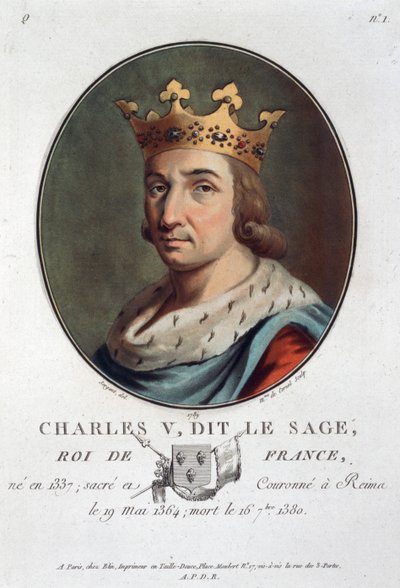 Charles V, kjent som 'den vise', konge av Frankrike, 1789 av Marie Jeanne Louise Francoise Suzanne Champion