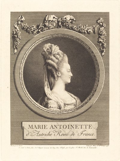 Marie Antoinette av Marie Louise Adelaide Boizot after Louis Simon Boizot