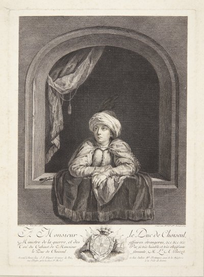 En gutt med en turban i et vindu av Marie Louise Adélaïde Boizot