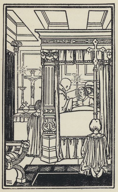Illustrasjon for The Dream Of Gerontius av kardinal Newman (litho) av Marie Preaud Webb