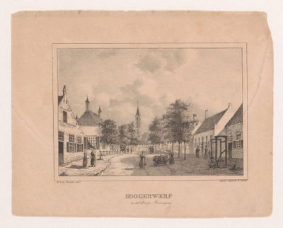 Landsbyutsikt i Amerongen Hoogerwerf i landsbyen Amerongen (tittel på objekt) av Marinus Adrianus van Straten